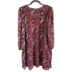 Loft Woman Size M Dress with attached Internal slip dress Paisley Print NWOT